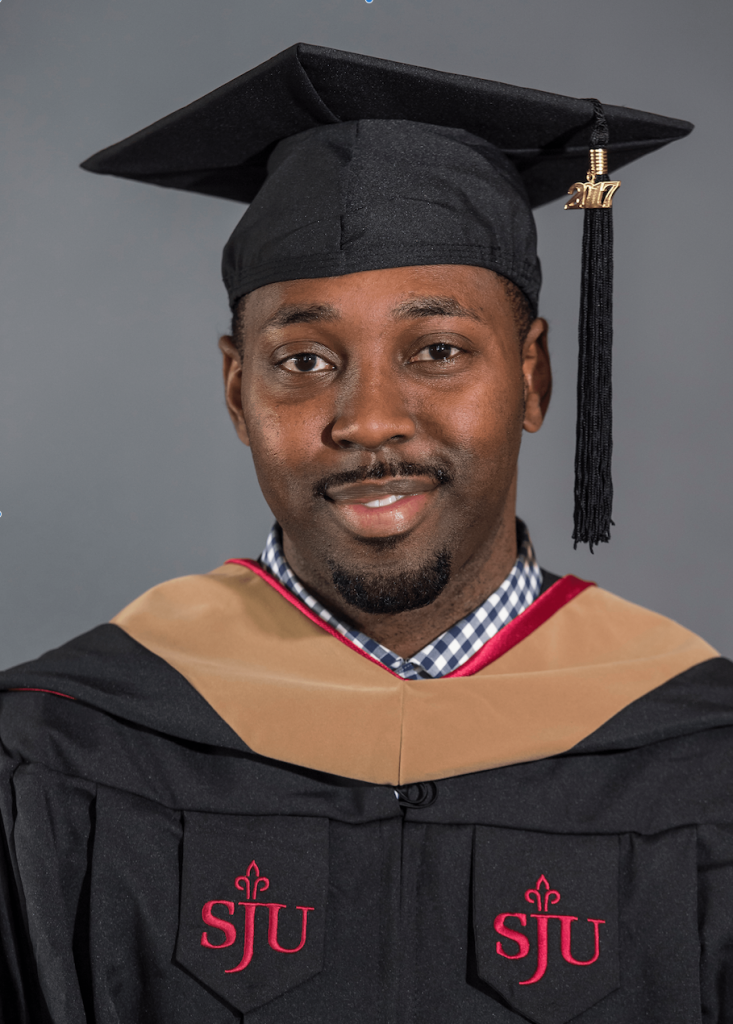 Derrick Carter in a cap and gown